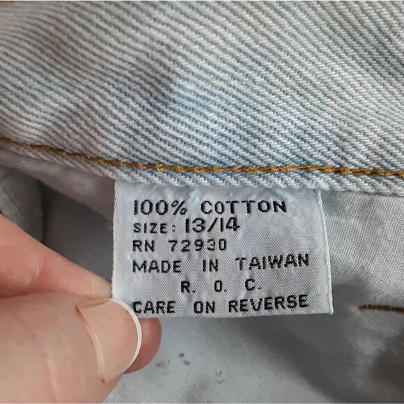 Vintage 80s Wide Leg High Rise Jeans Embroidered Light Wash Mom Jeans Womens 14 - Picture 7 of 11